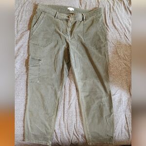J Jill Women's Size 14 Petite Olive Cargo Pants